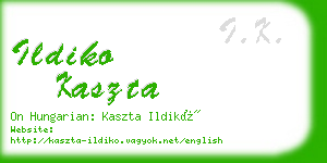 ildiko kaszta business card